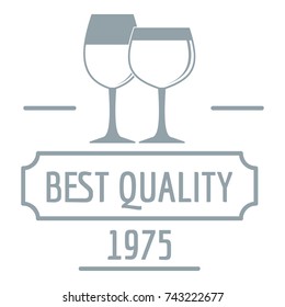 Wineglass logo. Simple illustration of wineglass vector logo for web