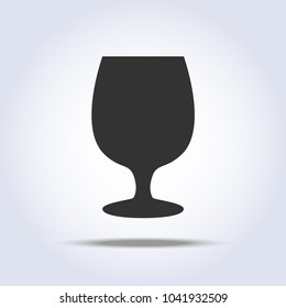 Wineglass object on white background