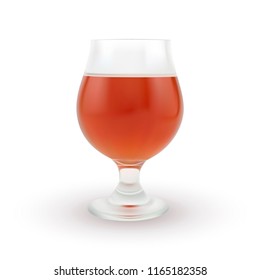 Wineglass with red wine isolated. Vector illustration.