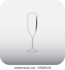 Wineglass simple icon on  background