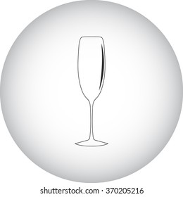 Wineglass simple icon on  background