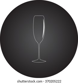 Wineglass simple icon on  background