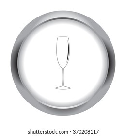 Wineglass simple icon on  background