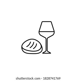 Ilustración vectorial de icono de línea delgada y simple de lomo