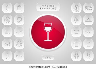 Wineglass symbol icon
