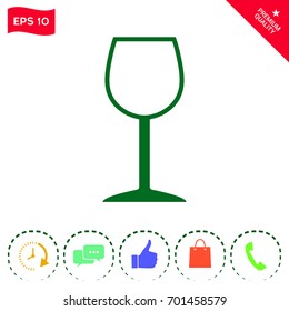 Wineglass symbol icon