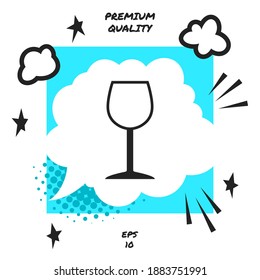 Wineglass Symbol, Elemente für Ihr Design
