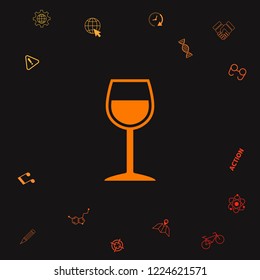 Wineglass symbol icon. Graphic elements for your design