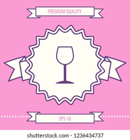 Wineglass symbol icon. Graphic elements for your design