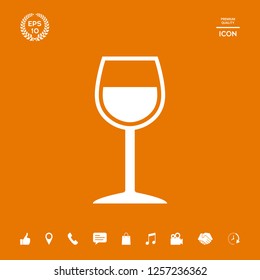 Wineglass symbol icon. Graphic elements for your design