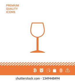 Wineglass symbol icon. Graphic elements for your design