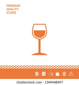 Wineglass symbol icon. Graphic elements for your design