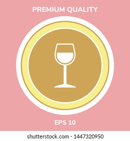 Wineglass symbol icon. Graphic elements for your design