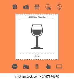 Wineglass symbol icon. Graphic elements for your design