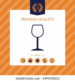 Wineglass symbol icon. Graphic elements for your design