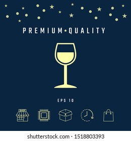 Wineglass symbol icon. Graphic elements for your design