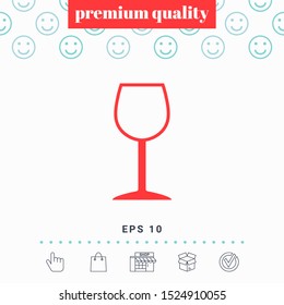 Wineglass symbol icon. Graphic elements for your design