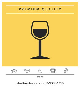 Wineglass symbol icon. Graphic elements for your design