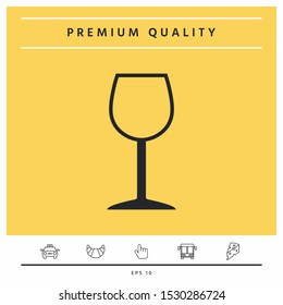 Wineglass symbol icon. Graphic elements for your design