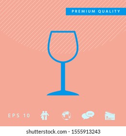 Wineglass symbol icon. Graphic elements for your design