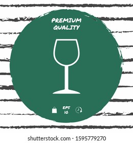 Wineglass symbol icon. Graphic elements for your design