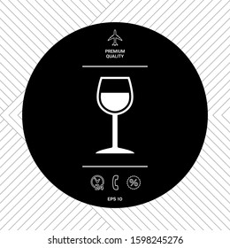 Wineglass symbol icon. Graphic elements for your design