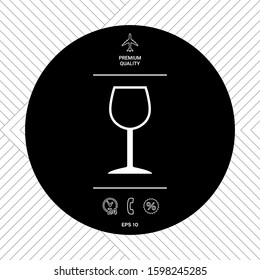Wineglass symbol icon. Graphic elements for your design