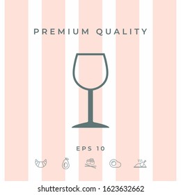 Wineglass symbol icon. Graphic elements for your design