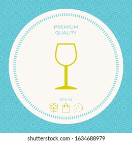 Wineglass symbol icon. Graphic elements for your design