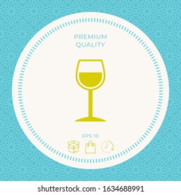 Wineglass symbol icon. Graphic elements for your design
