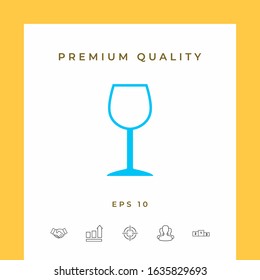 Wineglass symbol icon. Graphic elements for your design