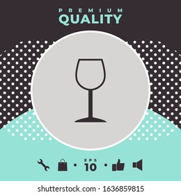 Wineglass symbol icon. Graphic elements for your design