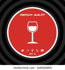 Wineglass symbol icon. Graphic elements for your design