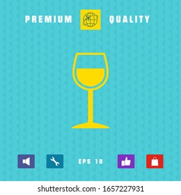 Wineglass symbol icon. Graphic elements for your design