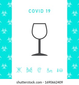 Wineglass symbol icon. Graphic elements for your design