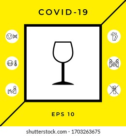 Wineglass symbol icon. Graphic elements for your design