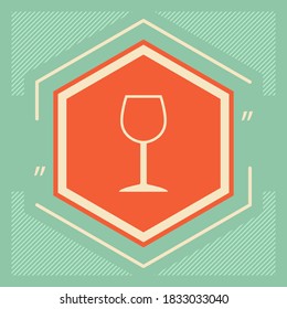 Wineglass symbol icon. Graphic elements for your design