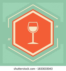 Wineglass symbol icon. Graphic elements for your design