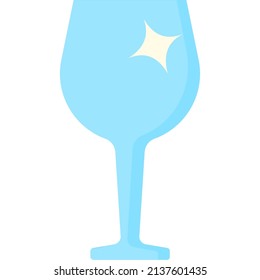 Wineglass vector. Flat wine glass. Party cocktail icon isolated. Cheers symbol. Clink for toast with beverage sign. Glassware for alcohol beverage on white background