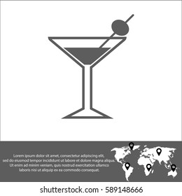 Wineglass vector  icon