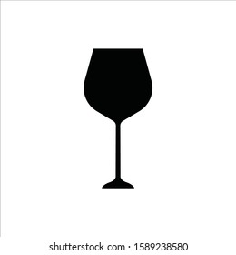 Wineglass Vector Icon Glass Flat Sign Stock Vector (Royalty Free ...