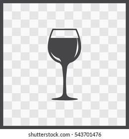 Wineglass  vector icon. Isolated illustration. Business picture.