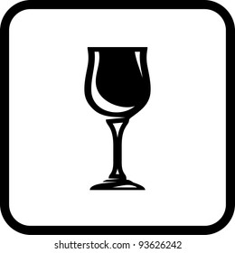 Wineglass - Vector icon isolated on white