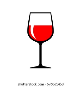  Wineglass vector icon on white background