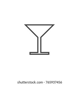 Wineglass vector icon on white background