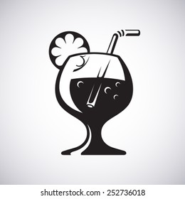 Wineglass vector logo design template