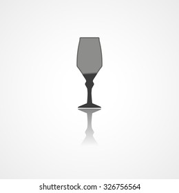 The wineglass web icon on white background