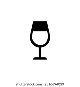 Wineglasses flat icon. simple flat black trendy style illustration for web and app..eps