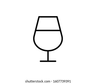 Wineglasses flat icon. Single high quality outline symbol for web design or mobile app.  Wineglasses thin line signs for design logo, visit card, etc. Outline pictogram EPS10