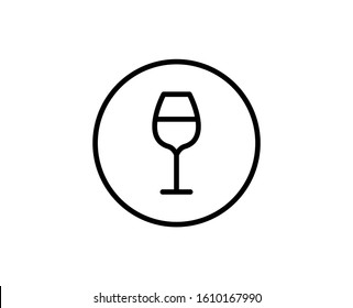 Wineglasses flat icon. Single high quality outline symbol for web design or mobile app.  Wineglasses thin line signs for design logo, visit card, etc. Outline pictogram EPS10